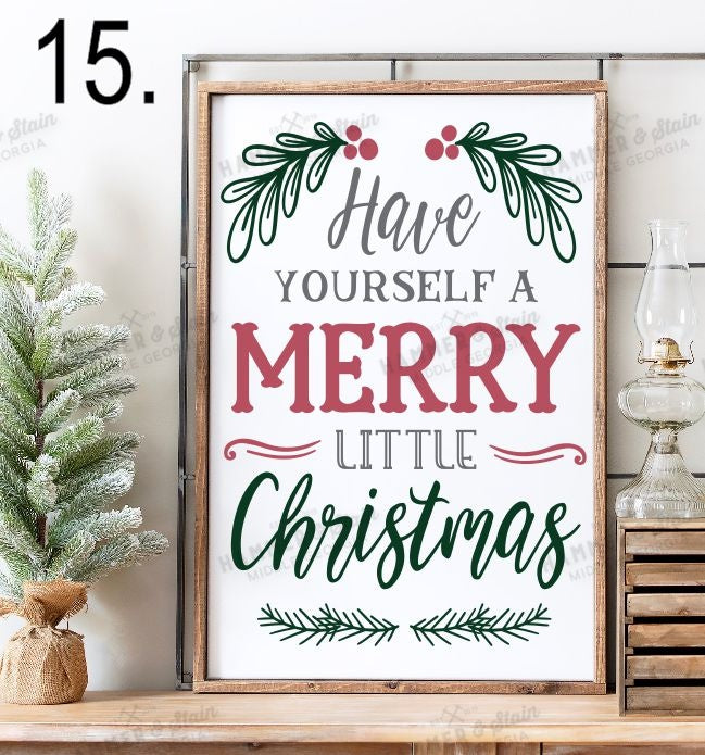 CHRISTMAS LARGE FRAMED SIGNS & MERRY MAIL WORKSHOP