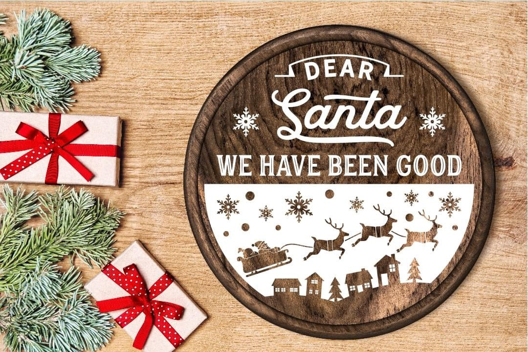 CHRISTMAS ROUND FRAMED SIGNS